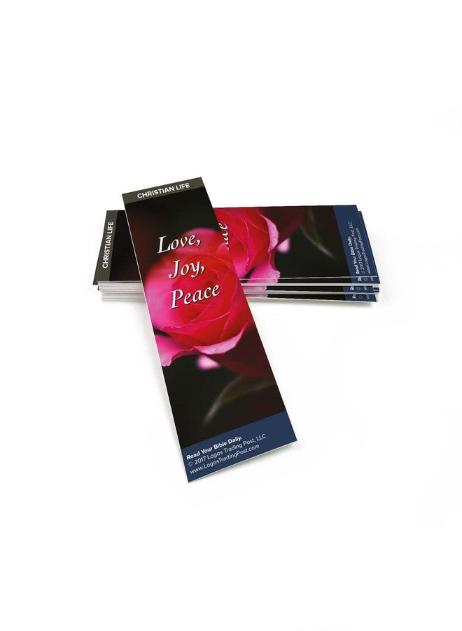 Logos Trading Post Christian Bookmark with Bible Verse, Pack of 25, Christian Life Themed, Love Joy Peace, Fruits of The Spirit, Galatians 5:22-23 - Image 1