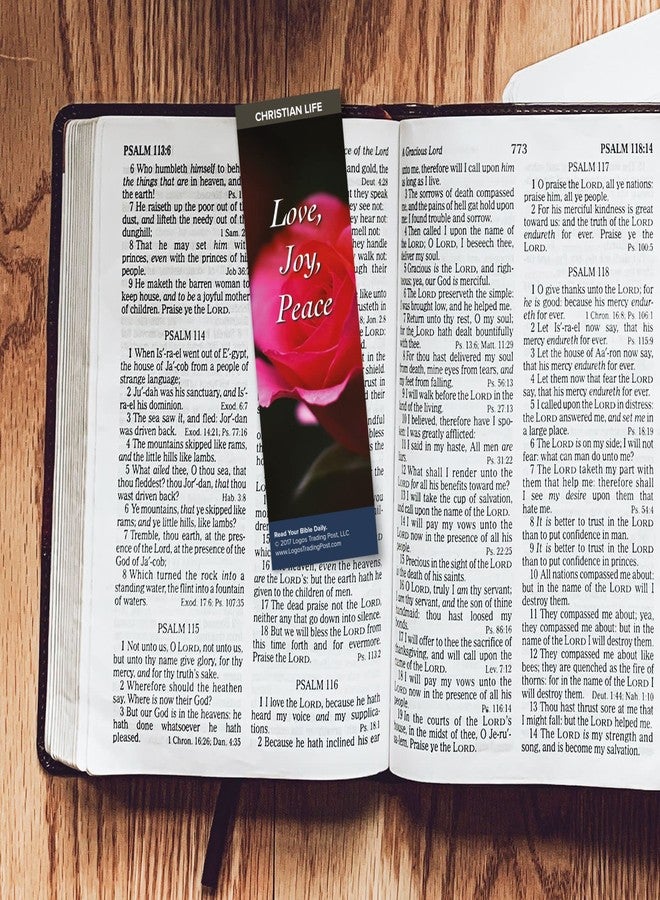 Logos Trading Post Christian Bookmark with Bible Verse, Pack of 25, Christian Life Themed, Love Joy Peace, Fruits of The Spirit, Galatians 5:22-23 - Image 4