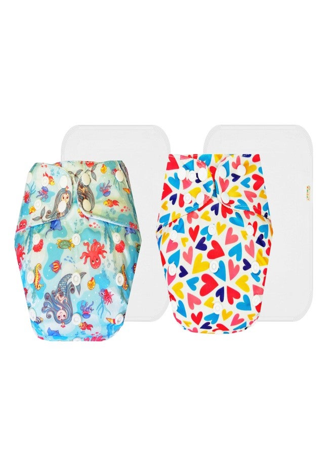 Dumbledo Premium Cloth Diaper with Cotton Insert (Pack of 2) | Snug Fit | Reusable & Washable | Adjustable Snaps | Designed by Moms | 3 Months - 3 Years | Unisex Baby - Image 1