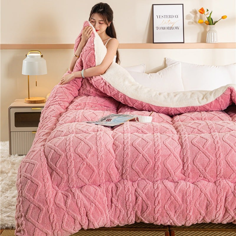 Winter Thickened Warm Tower Velvet Arctic Velvet Quilt Lambswool Double-Sided Velvet Winter Quilt For Student Dormitory - Image 3