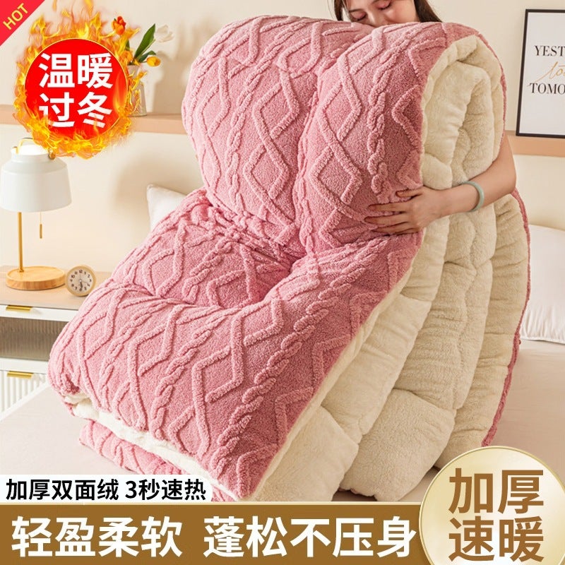 Winter Thickened Warm Tower Velvet Arctic Velvet Quilt Lambswool Double-Sided Velvet Winter Quilt For Student Dormitory - Image 2