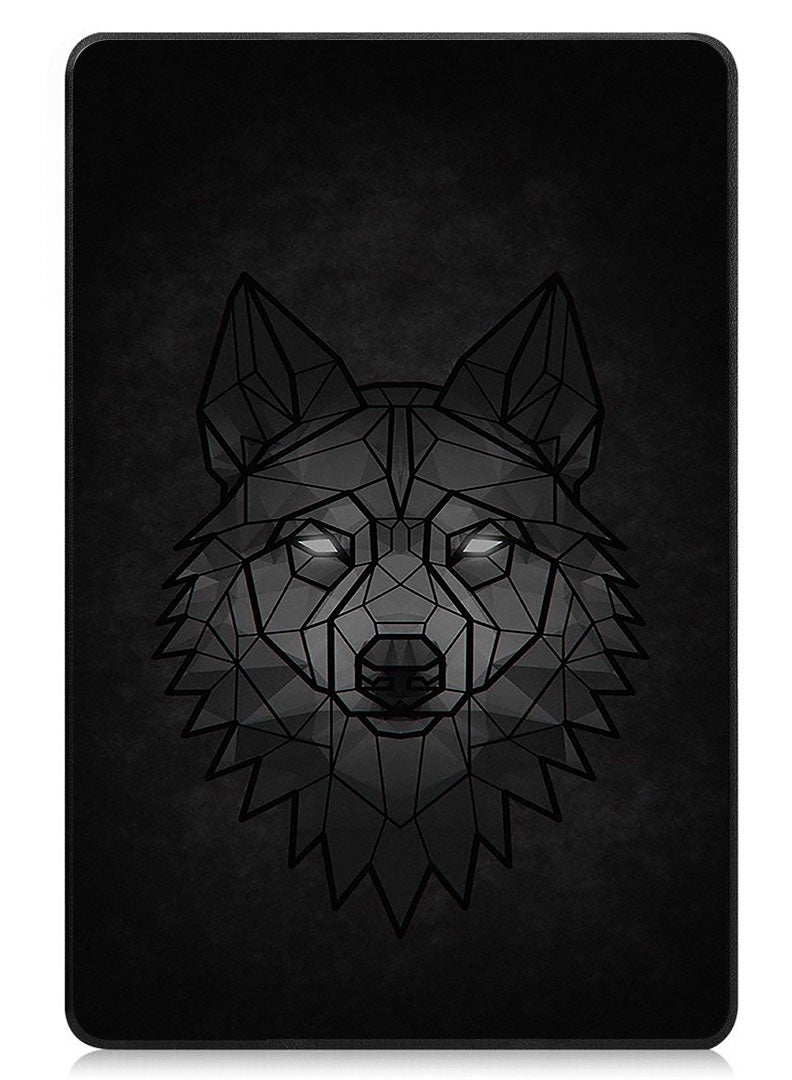Theodor Protective Flip Case For Apple iPad Air 11 (2024) With Trifold Stand Auto Wake Sleep Shockproof Cover Wolf Abstract - Image 1