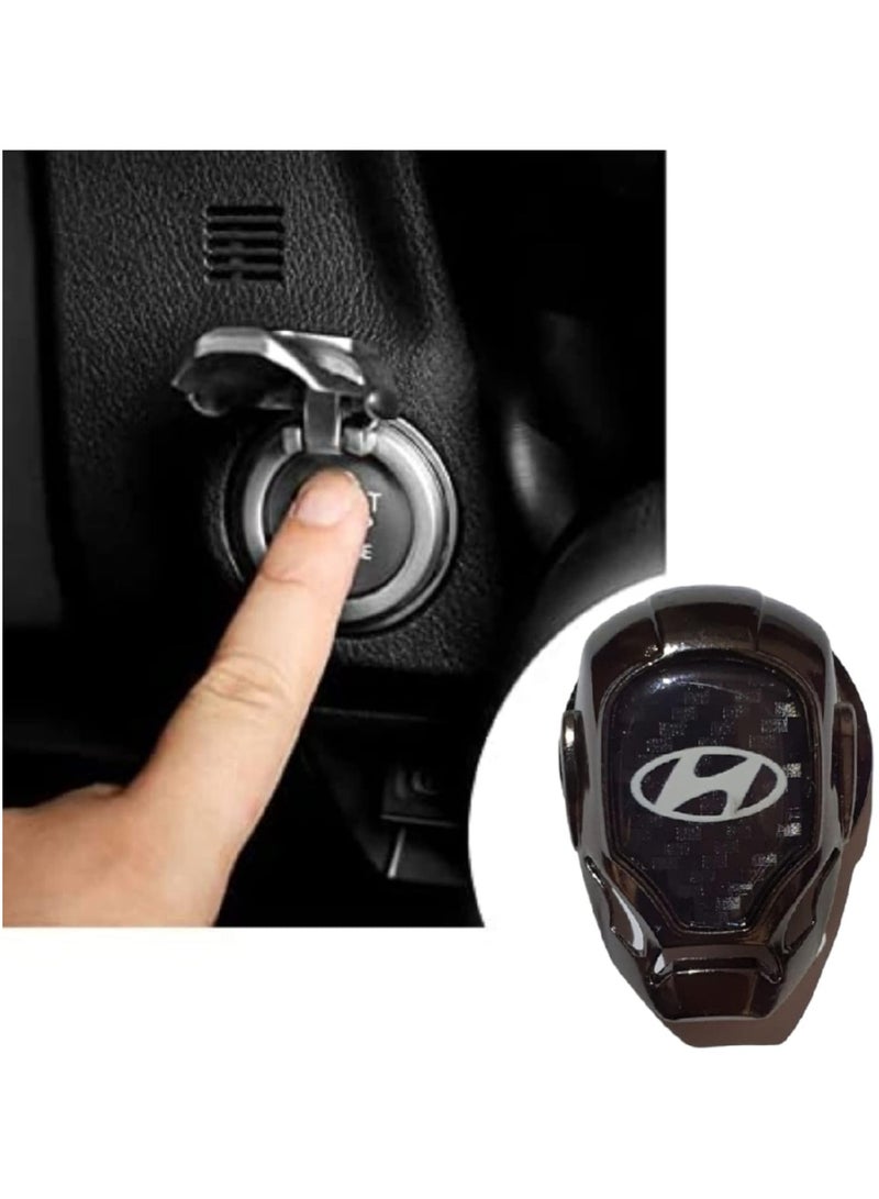 Generic Carbon Fiber Start/Stop Engine Button Cover Compatible With Hyundai - Image 1