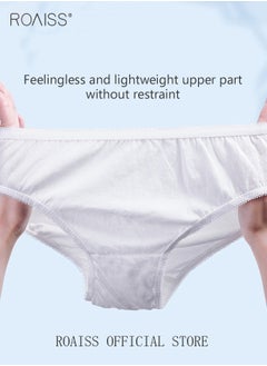 roaiss 15 Pack Set Women's Disposable Briefs Pregnant Confinement Postpartum Sterile High Stretch Panties Mid-waist Hygiene Soft Underpants Individual Package Underwear White  - Image 5
