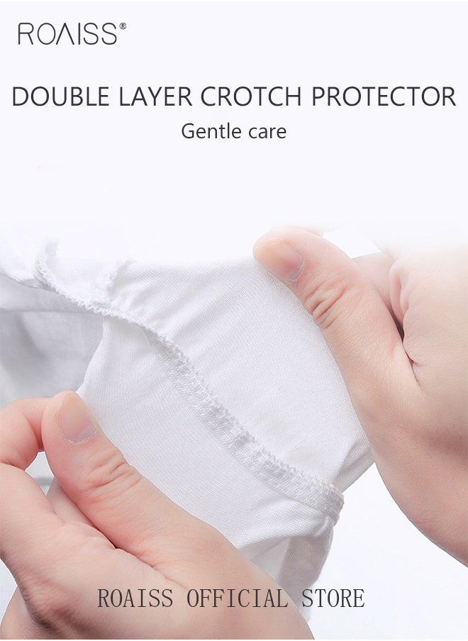 roaiss - 15 Pack Set Women's Disposable Briefs Pregnant Confinement Postpartum Sterile High Stretch Panties Mid-waist Hygiene Soft Underpants Individual Package Underwear White - Image 1