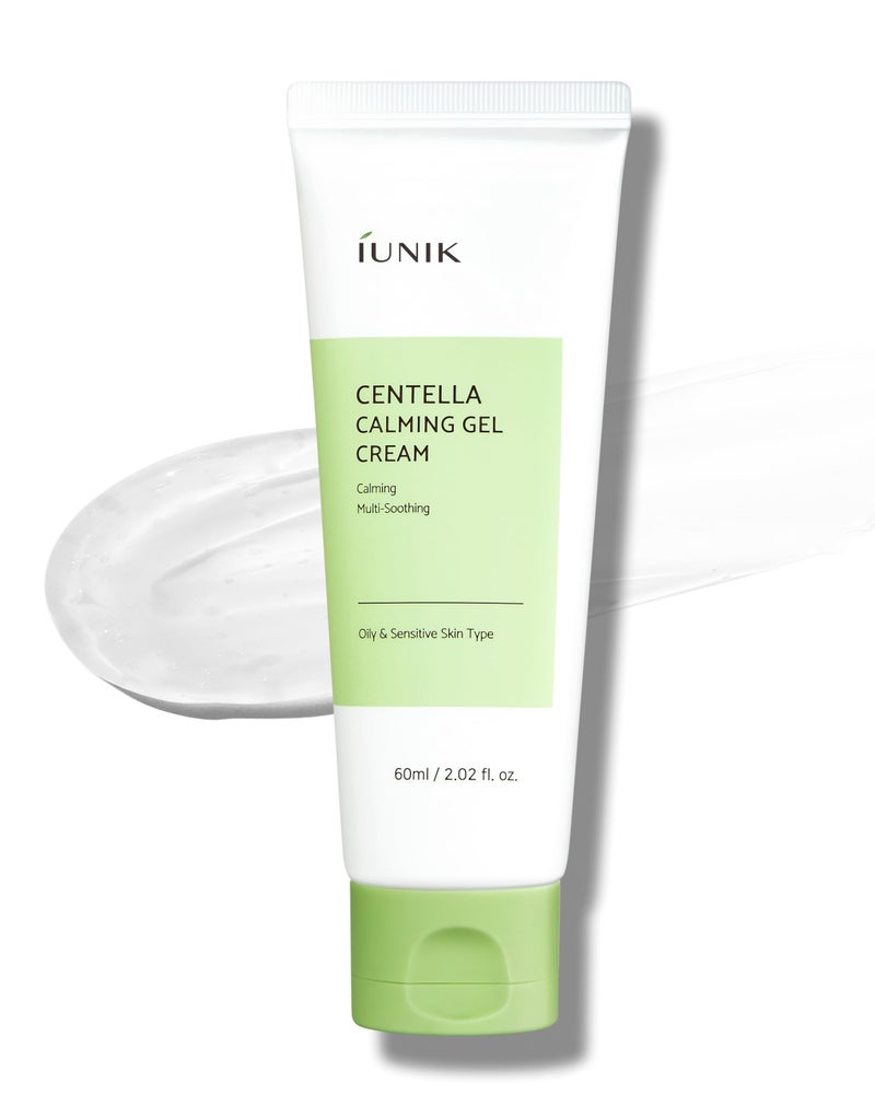 IUNIK Centella Calming Gel Cream Vegan Non-Sticky Moisturizing Blemish Care w/Centella Asiatica Tea Tree Soothes Acne Rosacea Oily & Sensitive Skin Korean Skincare - Image 1