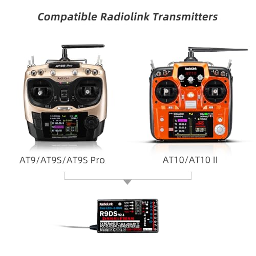Radiolink R9DS 10 Channels 2.4GHz RC Receiver SBUS/PWM Long Range Control for Airplane/Car/Multirotors, Compatible with Transmitter AT9/AT9S/AT9S Pro/AT10II/AT10 - Image 2