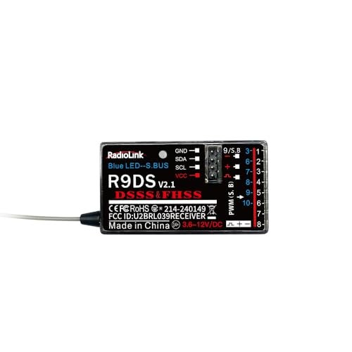 Radiolink R9DS 10 Channels 2.4GHz RC Receiver SBUS/PWM Long Range Control for Airplane/Car/Multirotors, Compatible with Transmitter AT9/AT9S/AT9S Pro/AT10II/AT10 - Image 1