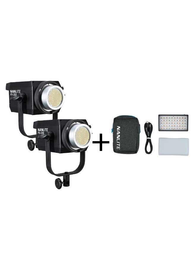 Nanlite FS-200B Bi-Color LED Monolight with free Nanlite FS-200B Bi-Color andNanlite 5C RGBWW LED Pocket Light - Image 1