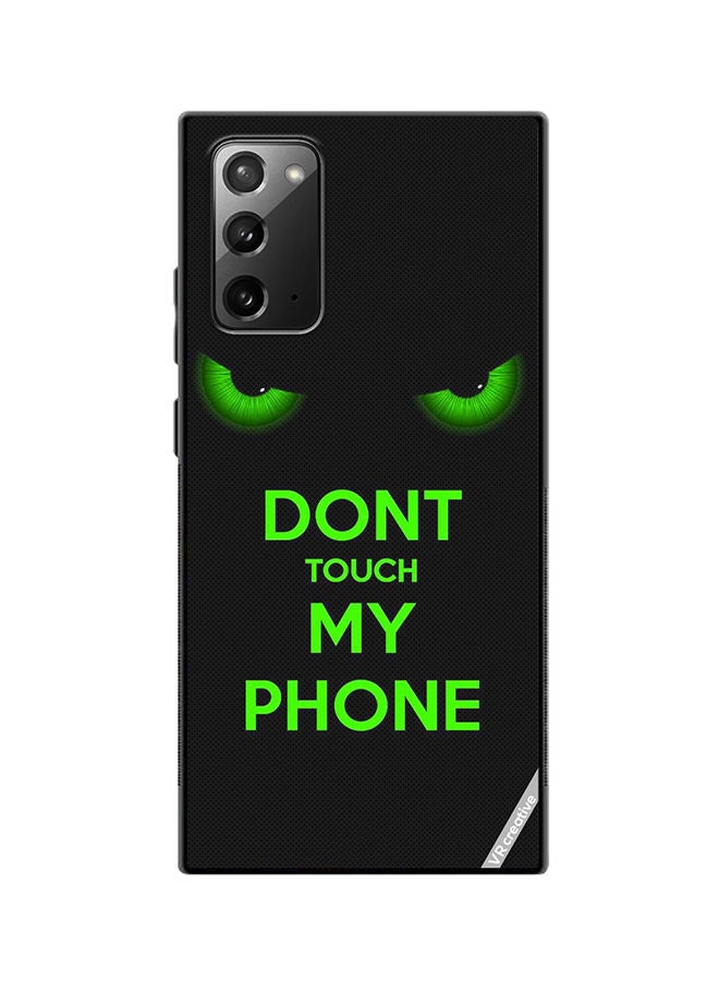 VR CREATIVE Protective Case Cover For Samsung Galaxy Note20 5G Don'T Touch My Phone Green Eyes Design Multicolour - Image 1