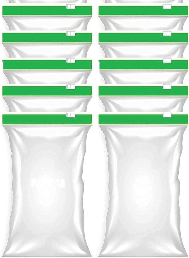ASJAR Ramita Reusable Zip Lock Storage Bags, Leakproof Transparent Pouches with Slider, Food Grade Plastic, Multi-Purpose Travel & Kitchen Storage Bags (Pack of 10) - Image 1