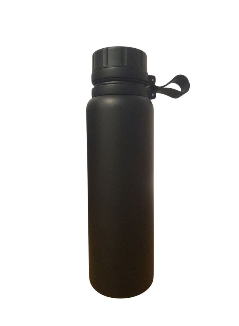 زجاجة مياه رياضية مزدوجة الجدار من الفولاذ المقاوم للصدأ، سعة 600 مل، معزولة - Image 1