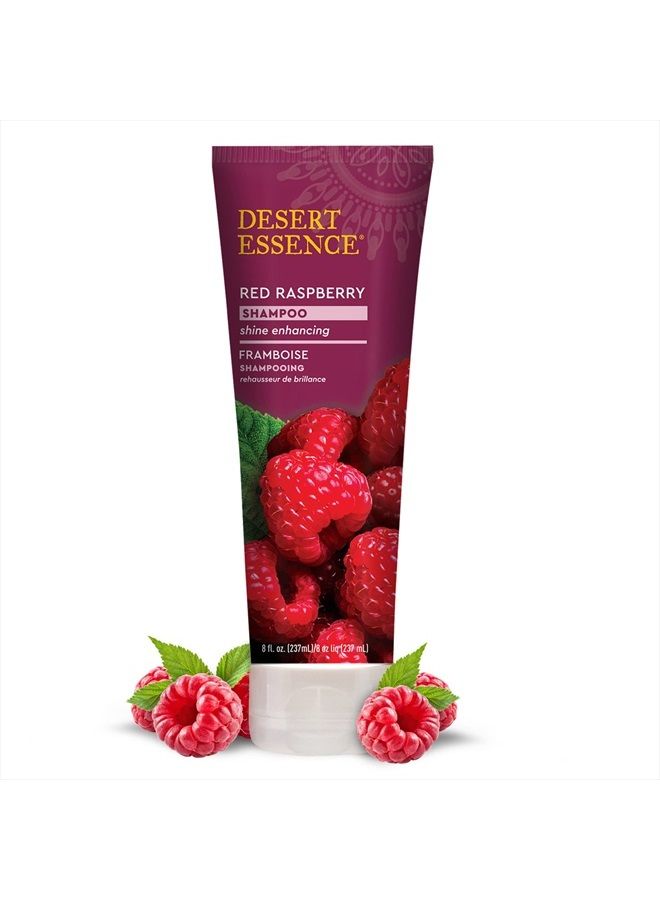 Desert Essence Red Raspberry Shampoo - 8 Fl Ounce - Gloss & Shine Enhancing - Strengthens Hair - Removes Everyday Pollutants - Vitamin A & C - Calcium - Magnesium - Image 2