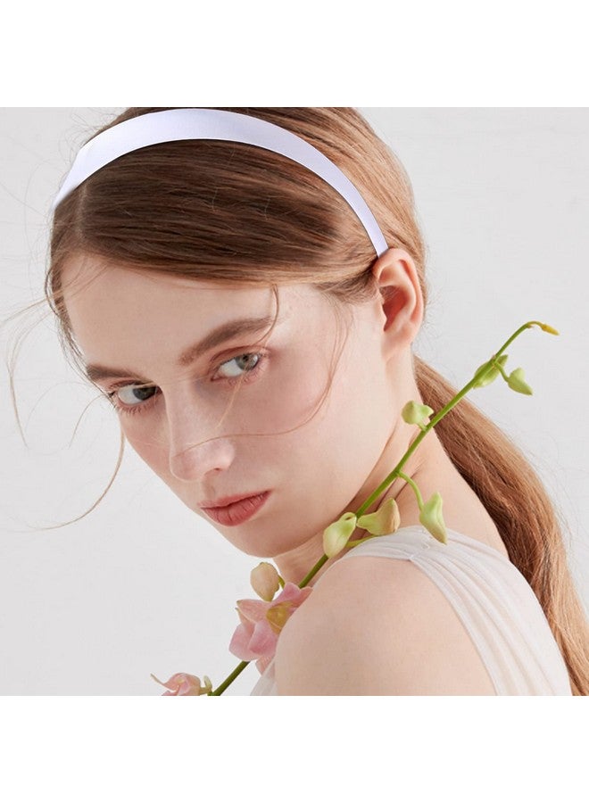 Candygirl 0.8 Inch Wide Satin Covered Headbands Diy Ribbon Headbands For Girls Women Craft - Image 5