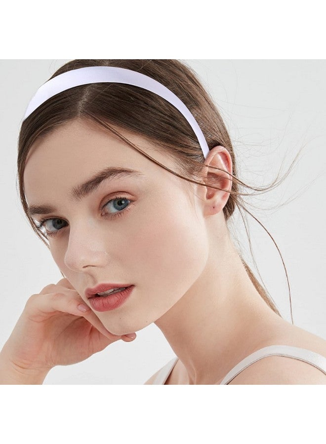 Candygirl 0.8 Inch Wide Satin Covered Headbands Diy Ribbon Headbands For Girls Women Craft - Image 4