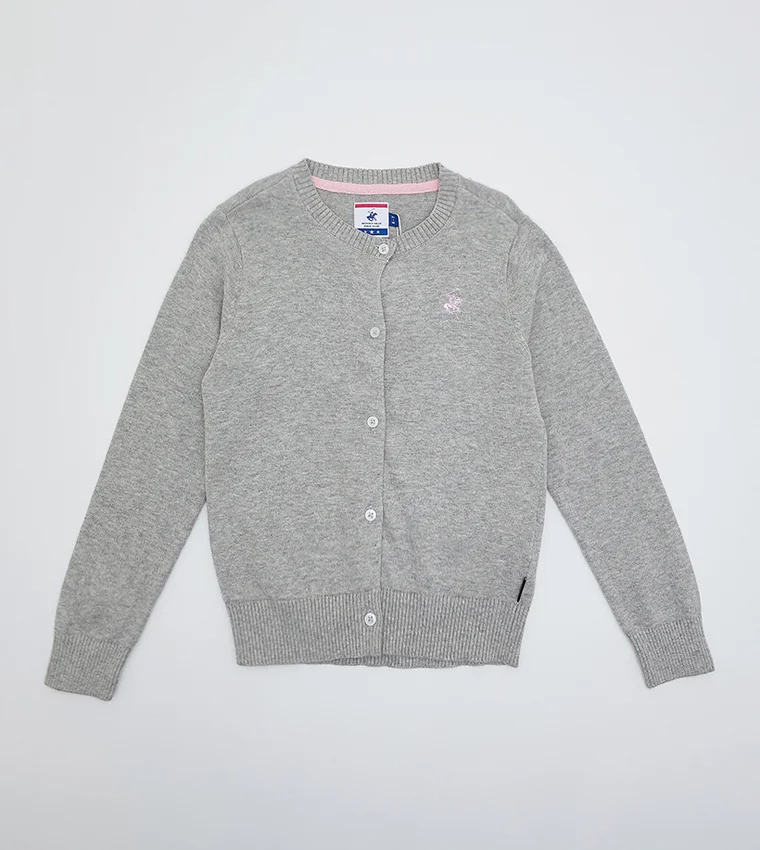 BEVERLY HILLS POLO CLUB Solid Long Sleeves Cardigan