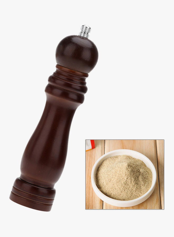 NIBEMINENT Manual Wooden Pepper Grinder Brown 1.85x8inch - Image 3