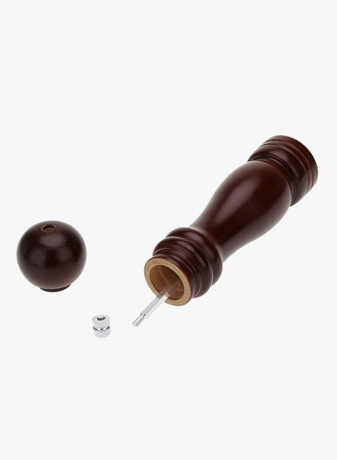 NIBEMINENT Manual Wooden Pepper Grinder Brown 1.85x8inch - Image 2