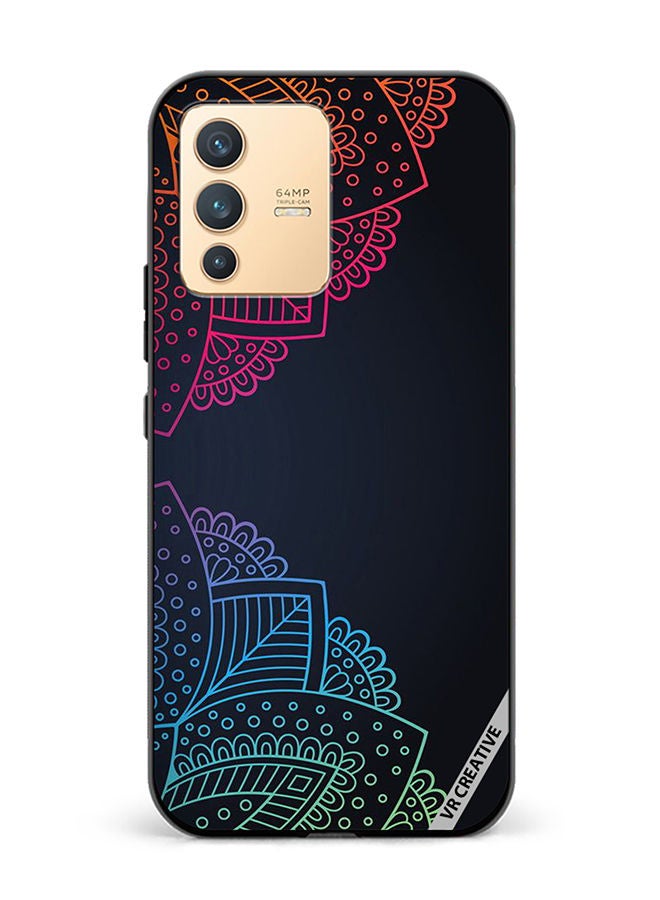 VR CREATIVE Protective Case Cover For Vivo V23 5G Mandala Design Multicolour - Image 1