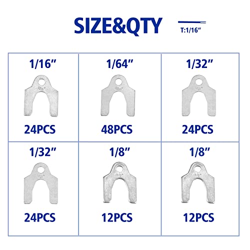 BUSY-CORNER Auto Alignment Body Shims Assortment Kit 1/16" 1/64" 1/32" 1/8" (144 Pieces) BUSY-CORNER - Image 2