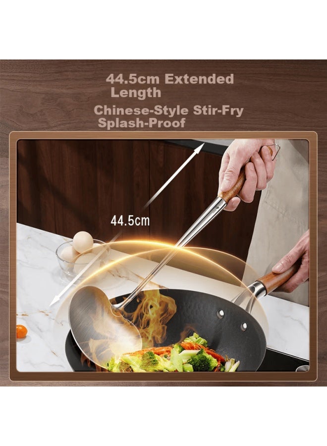 SSGP Sansige Steel Mushroom Shovel 316l Stainless Steel Spatula Cooking Spoon Household Food Grade Chinese Wok Spatula 38652 - Image 3