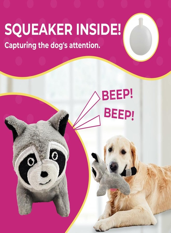 Glow Pups لعبة شجرة ألغاز الكلاب المتوهجة من Glow Pups مع حيوانات الراكون الصريرية، لعبة تفاعلية ممتعة للاختباء والبحث، تعزز التحفيز العقلي، حجم كبير، قطيفة بنية/رمادية، عبوة من 5 قطع (راكون في الشجرة، كبير) - Image 2
