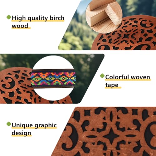 summvox 12 INCH Ocean Drum,Water Stream Drum,Rain Disk "Water-Fall",Sound Healing,Onomatopoeic Wooden Drum For Performance Accompaniment - Image 5