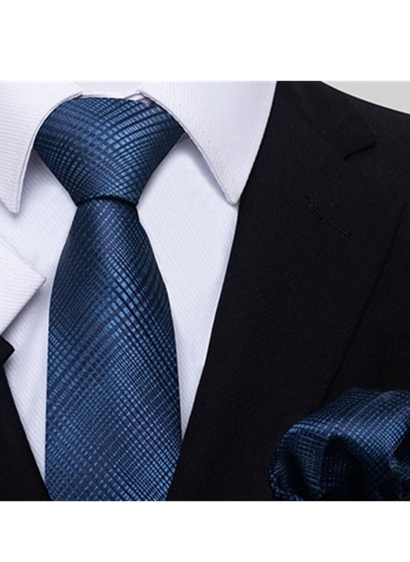 Generic - 6pcs men's gift box set 3 ties 3 chest scarves fashion business tie square scarf set - Image 1