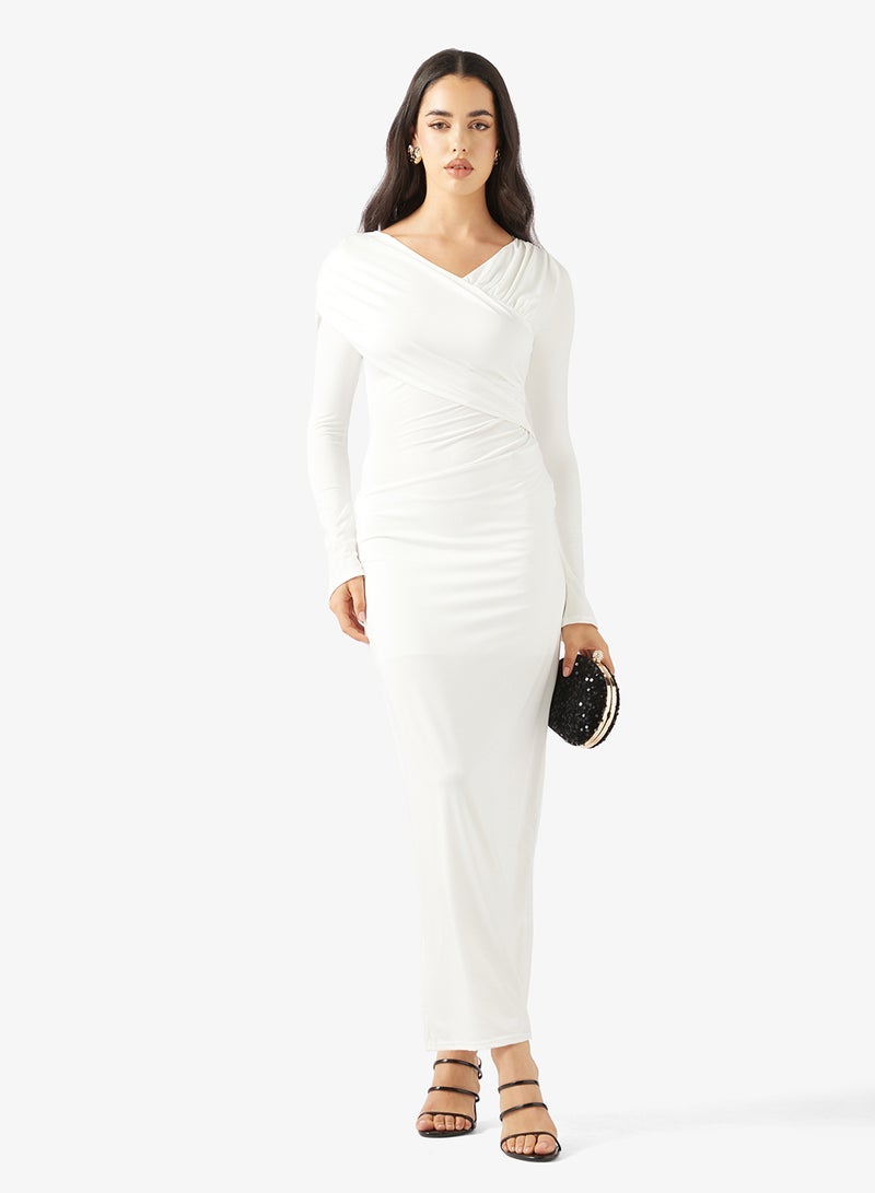 Ginger Draped Bodycon Dress - Image 4