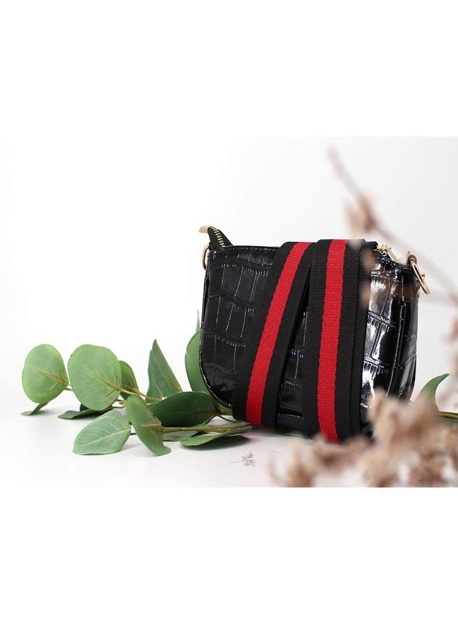 TANOSII Wide Purse Strap Adjustable Handbag Strap Replacement Shoulder Crossbody Strap Red Stripe, Red Stripe, Standard - Image 5