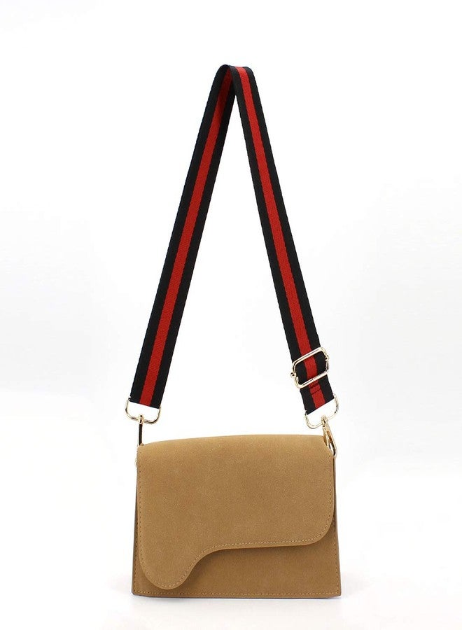 TANOSII Wide Purse Strap Adjustable Handbag Strap Replacement Shoulder Crossbody Strap Red Stripe, Red Stripe, Standard - Image 4