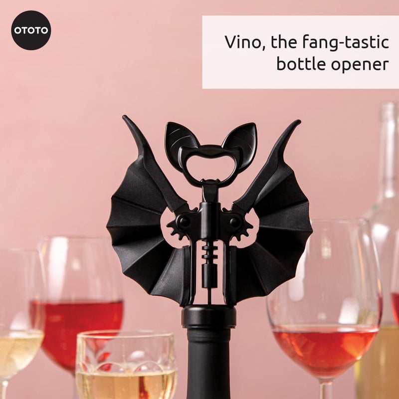 OTOTO 2-in-1 Wine & Beer Opener, Goth Halloween Gifts, Gothic Wine Accessories & Gifts for Wine Lovers, Spooky Corkscrew Bottle Opener, Wine Accessories, Wine Gifts, Cool Kitchen Gadgets (Vino) - Image 4