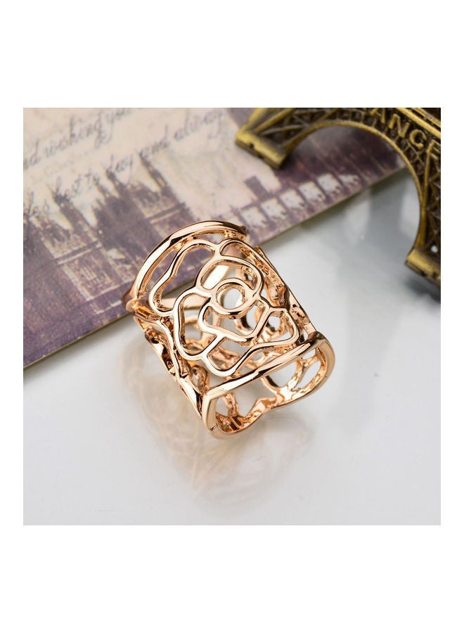 NIBEMINENT Fashion Women Openwork Carved Rose Pattern Scarf Ring Buckle Shawl Clip  - Image 3