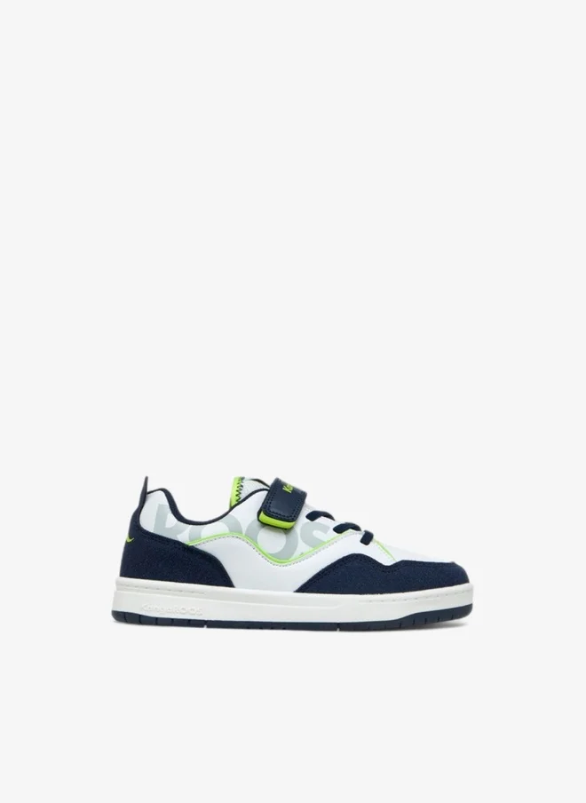 كانغاروس Boys' Panelled Sneakers with Hook and Loop Closure