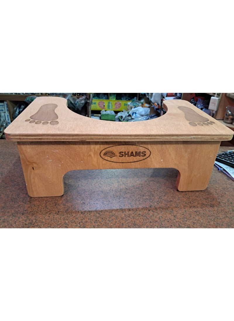 100% Professional choice Natural wood footstool for the base of the medical bathroom to prevent colon pain  - Image 4