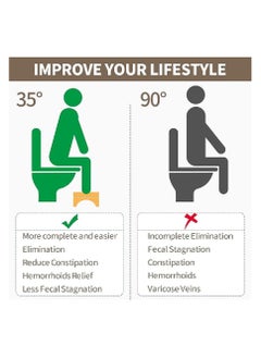 100% Professional choice Natural wood footstool for the base of the medical bathroom to prevent colon pain  - Image 2