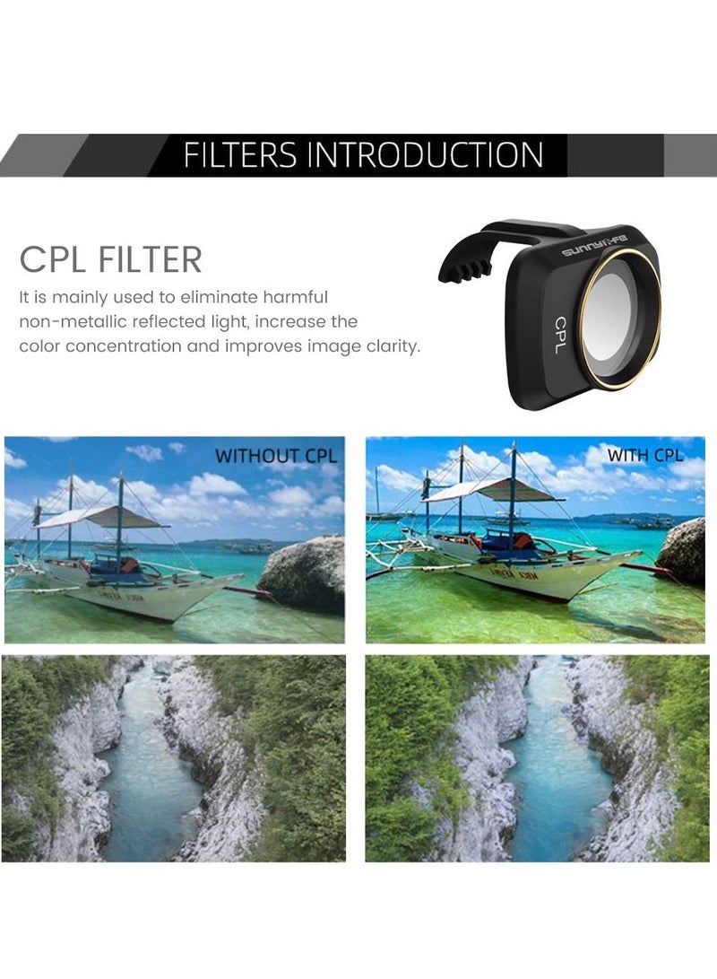 KASTWAVE ND Filter Set for DJI Mavic Mini/Mini 2 / Mini SE Accessories 6 Piece Filter Set Multi-Coated Filter Camera Lens Drone Camera Lens Accessories (MCUV, CPL, ND4, ND8, ND16, ND32)  - Image 4