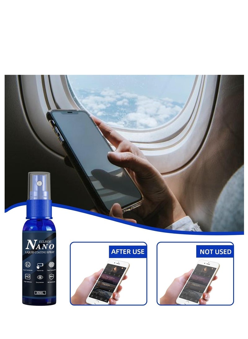 إيلهو بخاخ طلاء الزجاج السائل الممتاز للشاشات المحمولة - حماية متقدمة مقاومة للماء والزيت 30 مل - Image 3