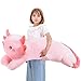 MMguai 40 Big Pink Axolotl Plush Stuffed Animal Large Axolotl Long Body Pillow Stuffy Plush Toy Giant Soft Salamander Squishy Plushie Gift for Kids Boys Girls Birthday Christmas - Image 3