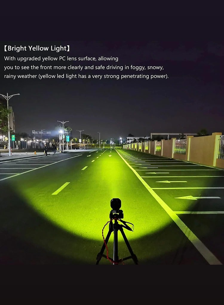 مستر سمارت مصباح عمل LED من Mr Smart، 4 وحدات LED عالية الطاقة، عدسات صفراء ، مجموعة من قطعتين - Image 5