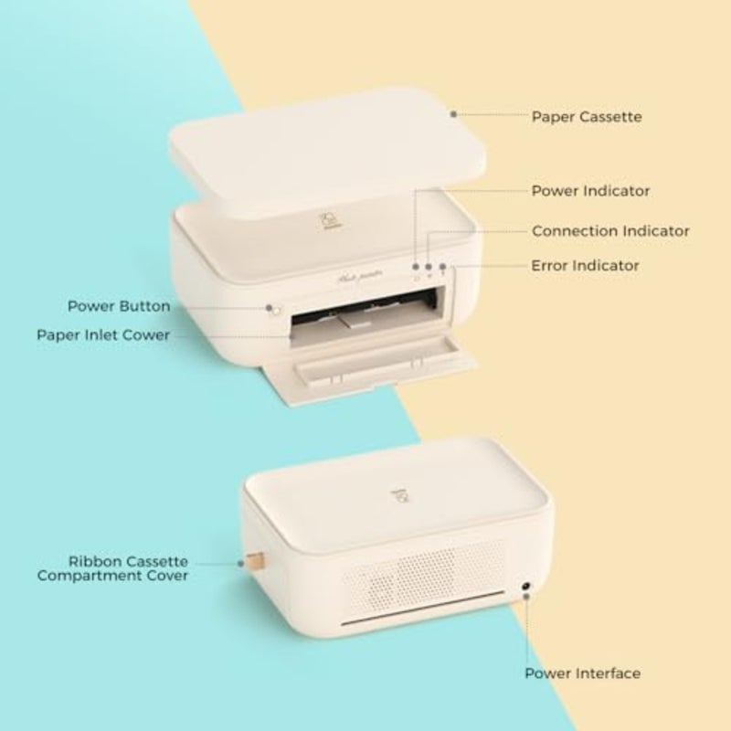 Photo Printer with 20 Sheets Photo Paper, New Version, Upgraded - Image 4