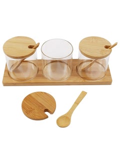 Spice Seasoning Box Set - 3 Glass Containers with wooden Lids, Spoons -Medium - pzsku/Z006343E5F34B3B4A646DZ/45/_/1731324192/3efa287f-d87e-49fd-b99b-d20e55955a01