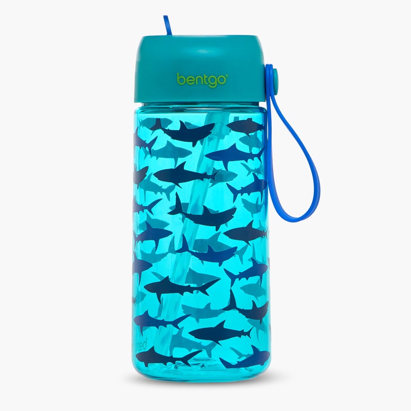 Bentgo Shark Print Water Bottle for Kids - Image 1