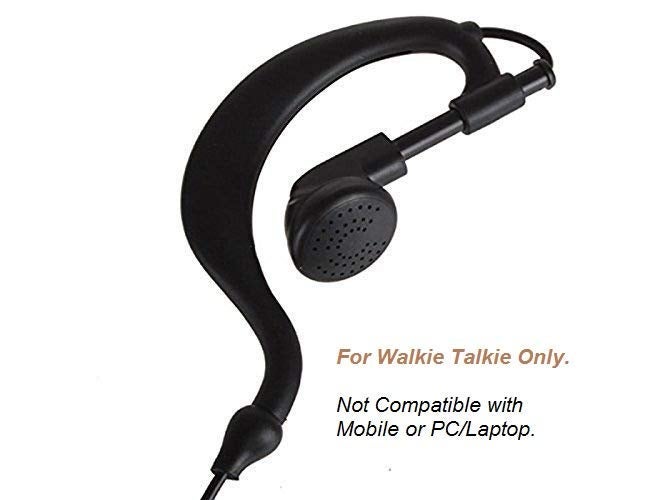 RENMAX سماعة أذن سلكية EP-01 فوق الأذن مع ميكروفون 2-دبوس نوع K جاك صوت 2.5 مم و 3.5 مم للراديو، عبوة واحدة - Image 2