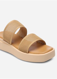 GNIST Textured Double Strap Flatform Sandals by Styli  - Image 4