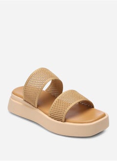 GNIST Textured Double Strap Flatform Sandals by Styli  - Image 1