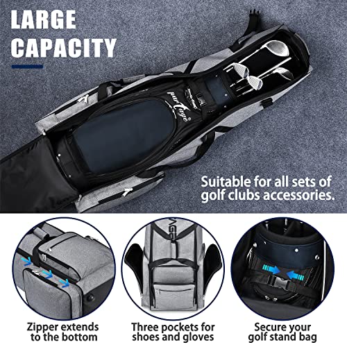 Partage Golf Travel Bag with Wheels,Golf Travel Case for Airlines, 600D Heavy Duty Oxford -Gray - Image 3