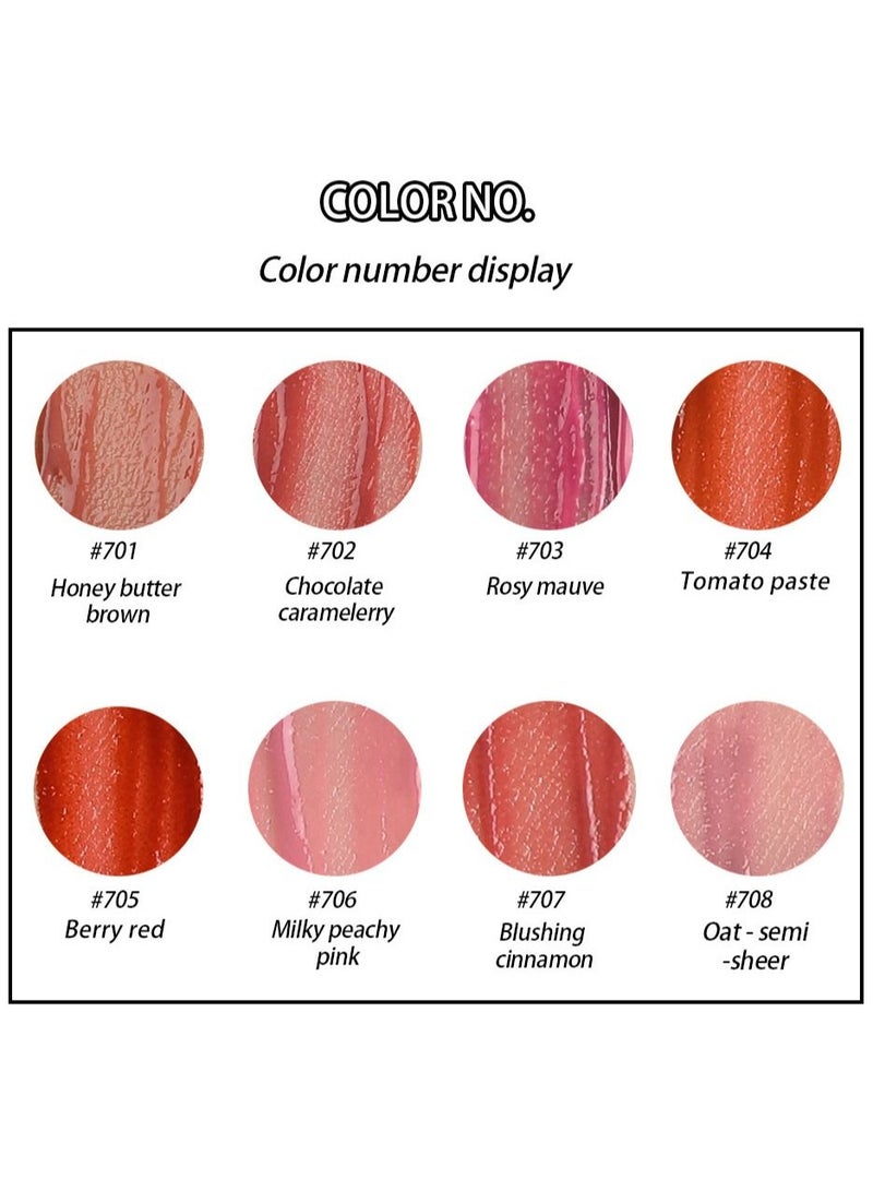 هاندايان مجموعة أحمر الشفاه سائل غير لامع مكياج للنساء، مخملي يدوم طويلاً، مقاوم للماء، لون مصبوغ بدرجة عالية، سريع الجفاف، مقاوم للتلطخ، يغذي، يرطب، فائق النعومة - Image 2