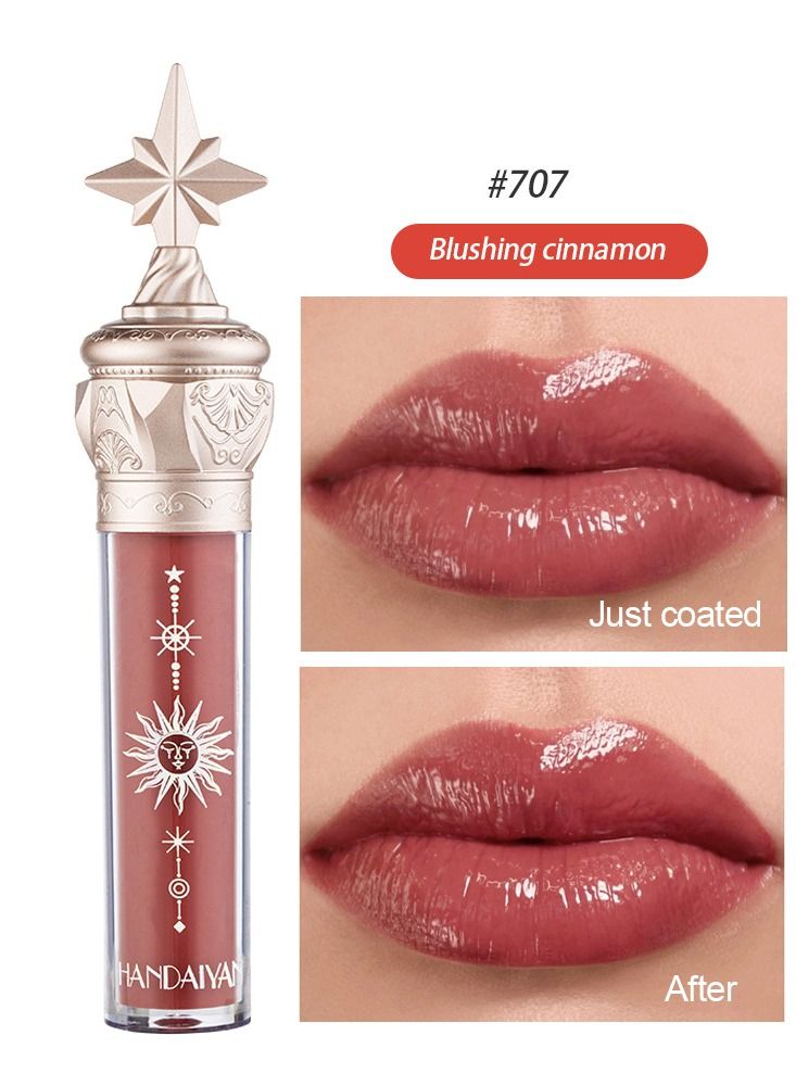 هاندايان مجموعة أحمر الشفاه سائل غير لامع مكياج للنساء، مخملي يدوم طويلاً، مقاوم للماء، لون مصبوغ بدرجة عالية، سريع الجفاف، مقاوم للتلطخ، يغذي، يرطب، فائق النعومة - Image 5
