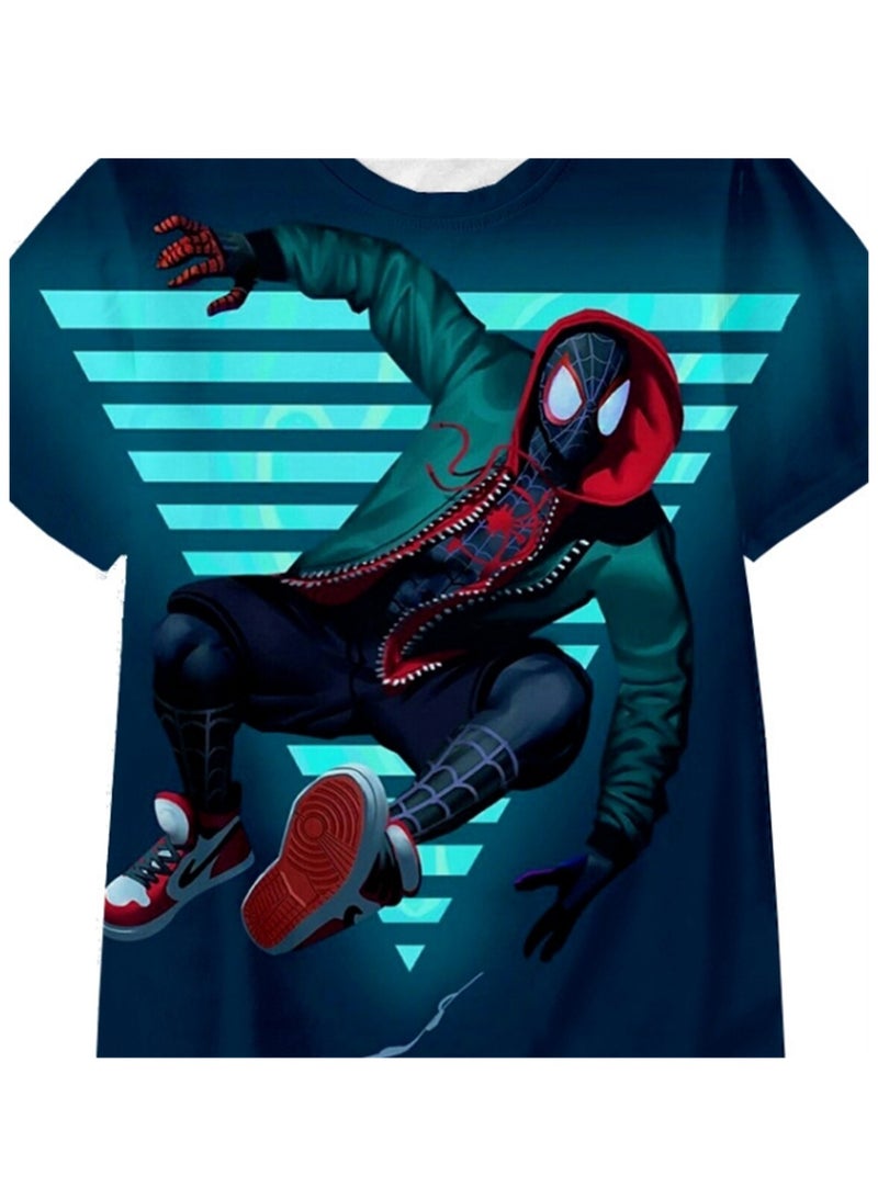 Spider-Man Across the Universe Handsome Loose Pullover T-shirt 3D digital printing personalized breathable T-shirt  - Image 2